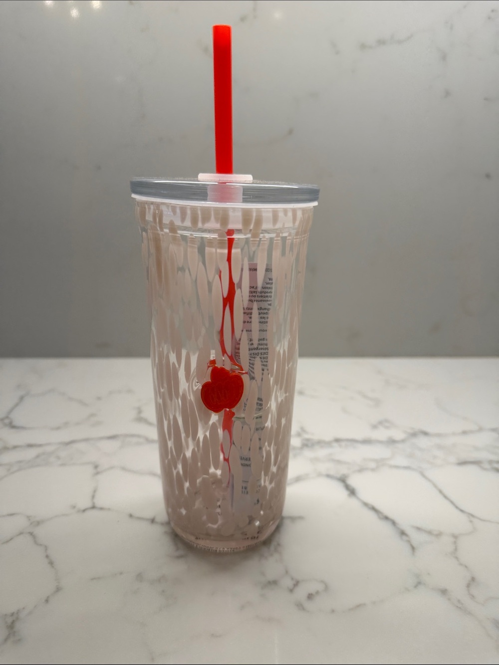NWT Starbucks fall 2026 pumpkin glass cold cup Tumbler with Straw - Picture 2 of 6
